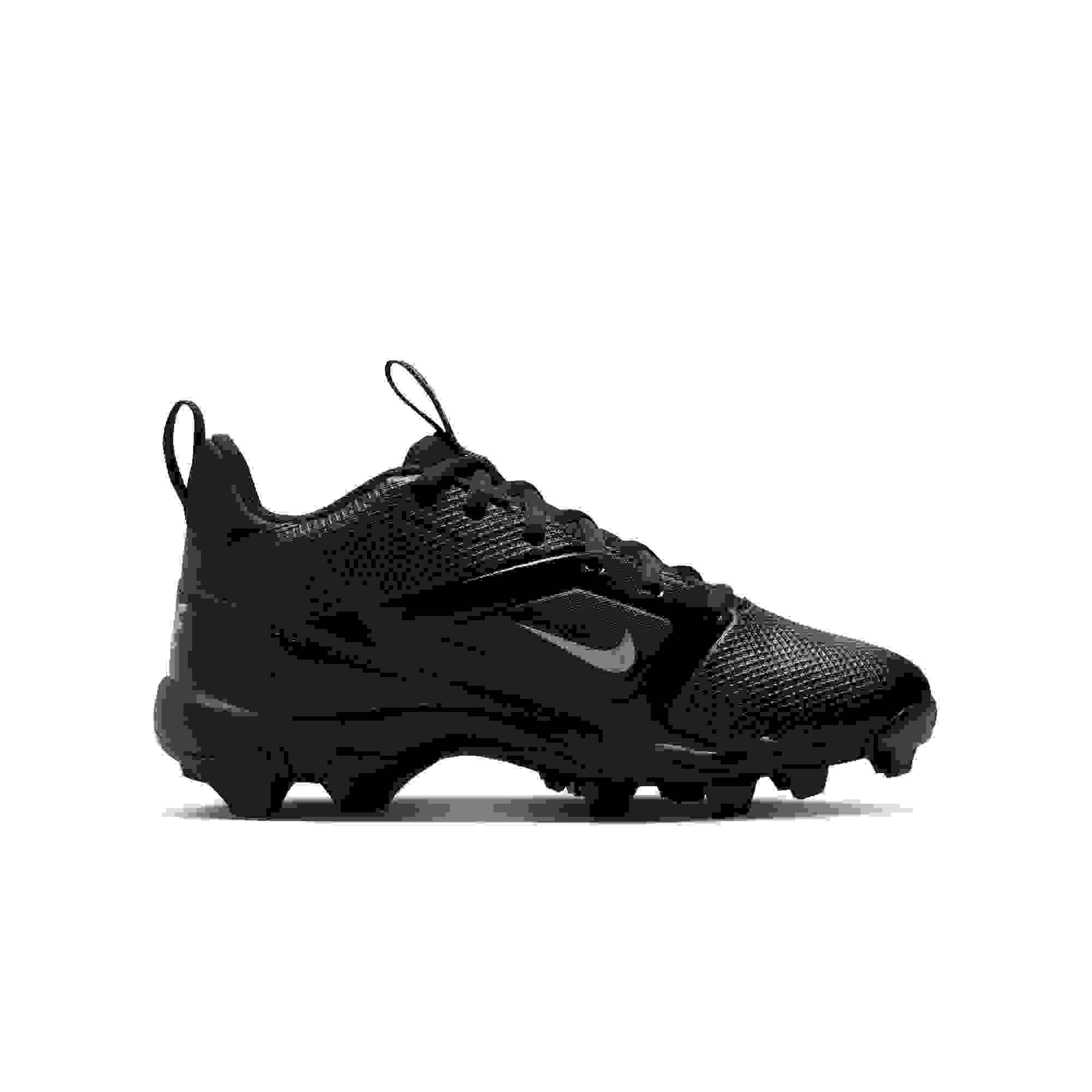 Nike Alpha Menace 4 Shark Preschool Boys' "Black/Metallic Silver" Wide Football Cleat